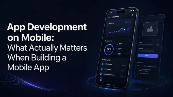 App Development on Mobile: What Actually Matters When Building a Mobile App